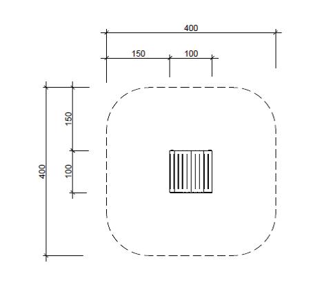 Sitzpodest Douglasie 150/150/40